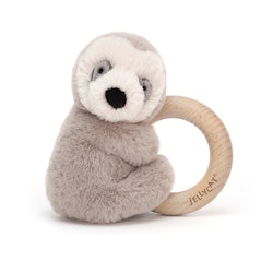 Jellycat- Shooshu Sloth Wooden Ring Toy/ bitring