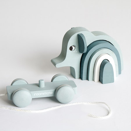 Roommate- Elephant - Pull-along & Stacking Toy/ trälek