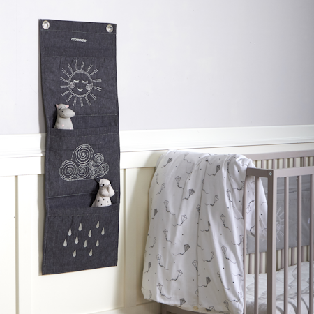 Roommate- Wall Pockets - Lodret Antrachite/ babyrum
