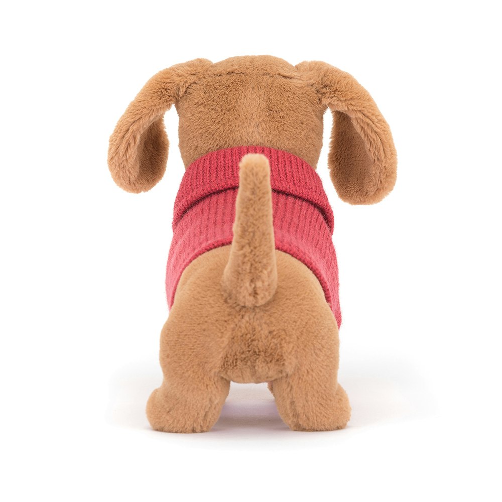 Jellycat- Sweater Sausage Dog Pink/ gosedjur