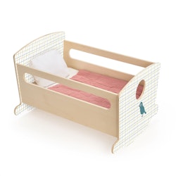 Djeco- Pomea Doll Rocking Bed Blue Night/ docktillbehör