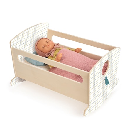 Djeco- Pomea Doll Rocking Bed Blue Night/ docktillbehör