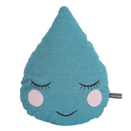 Roommate- Rain drop Cushion Petrol/ kudde
