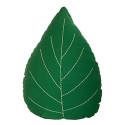 Roommate- Leaf Cushion - Green/ kudde