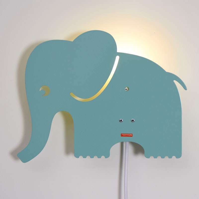 Roommate- Elephant Lamp Pastel Blue/ lampa
