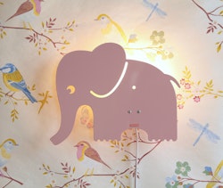 Roommate- Elephant lamp Pastel Rose/ lampa