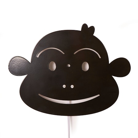 Roommate- Monkey Lamp - Black/ lampa