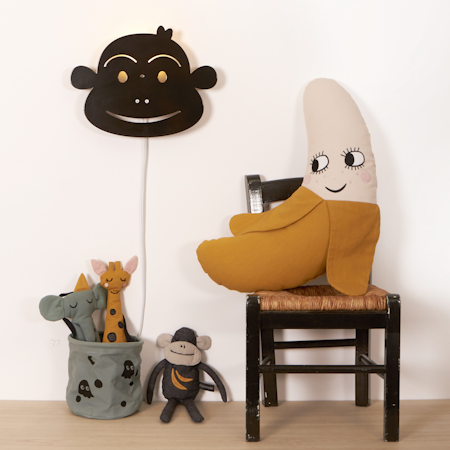Roommate- Monkey Lamp - Black/ lampa