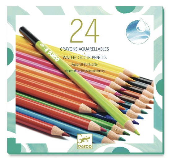 Djeco- 24 watercolour pencils/ färg