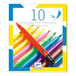 Djeco- Pop colours, 10 felt brushes/ pennor