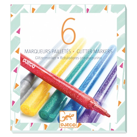 Djeco- Glitter markers/ pennor