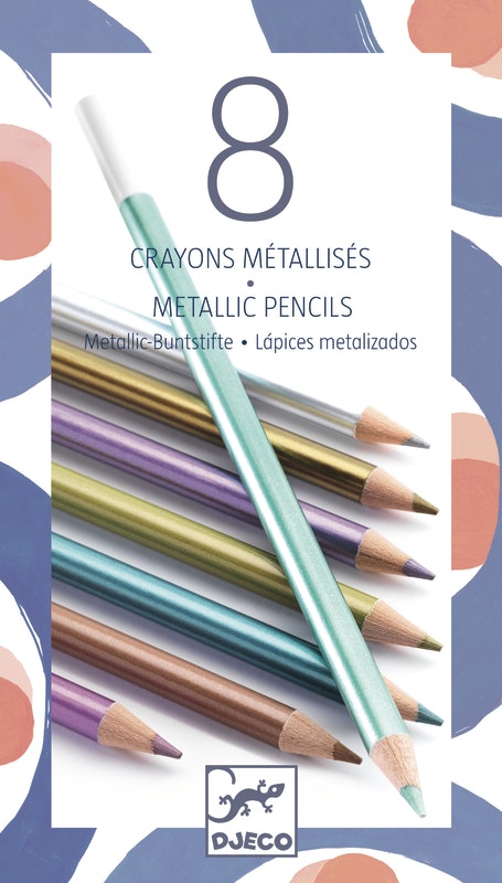 Djeco- 8 metallic pencils/ pennor