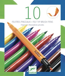 Djeco- 10 felt brushes - classic/ pennor