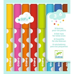 Djeco- 8 felt-tips for little ones/ pennor