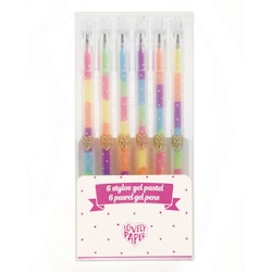 Djeco- 6 pastel gel pens Rainbow/ pennor