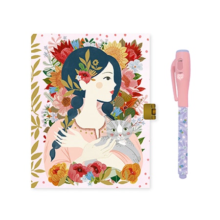 Djeco- Oana secret notebook - Magic felt pen - FSC MIX/ dagbok