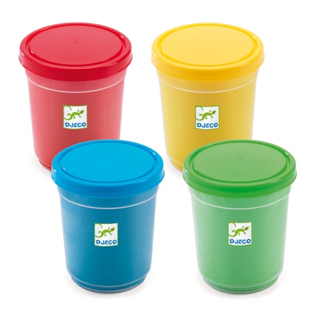 Djeco- 4 Tubs of Play Dough/ lera