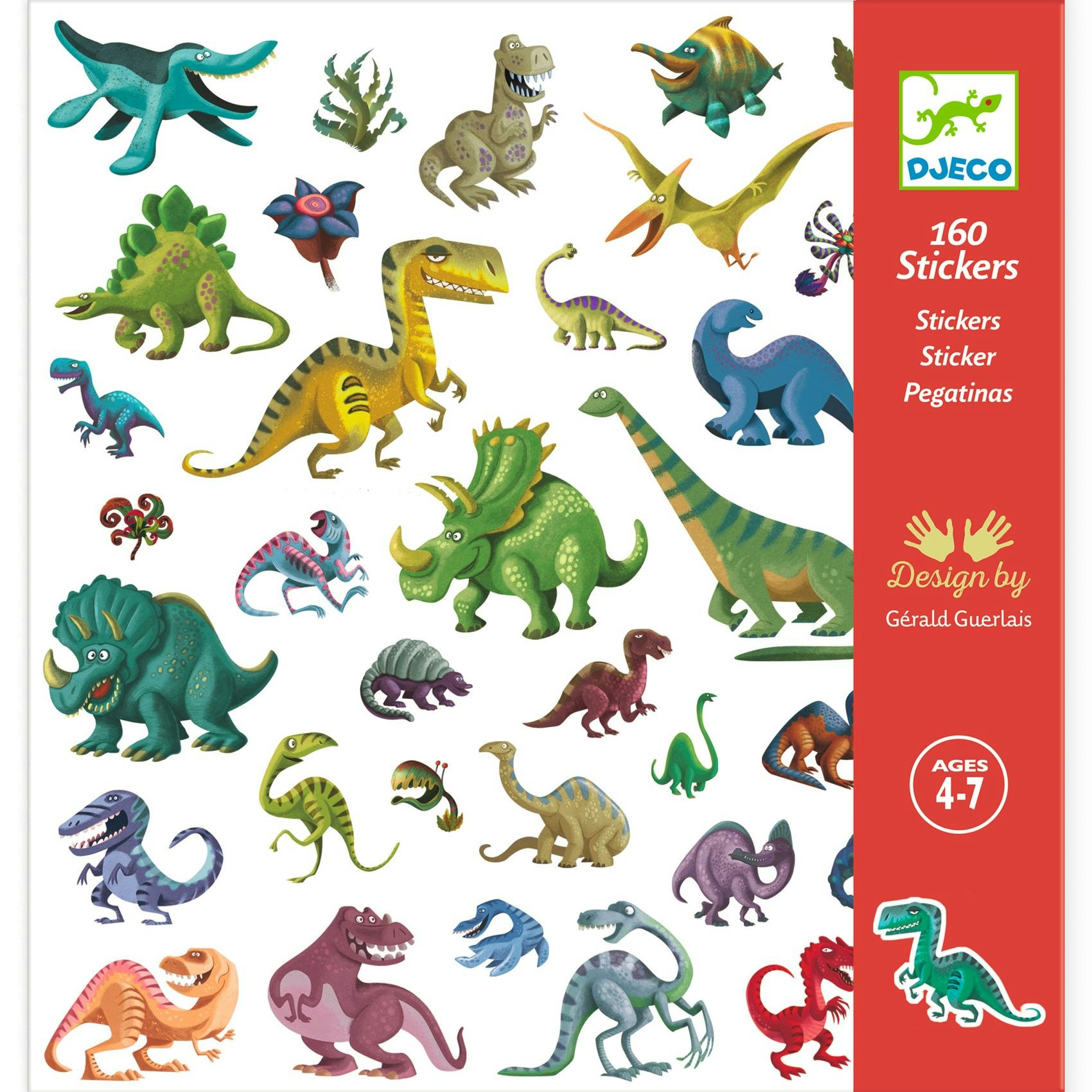 Djeco- Stickers, Dinosaurs/ klistermärke