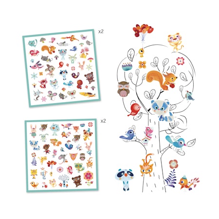 Djeco- Stickers, Small friends/ klistermärke