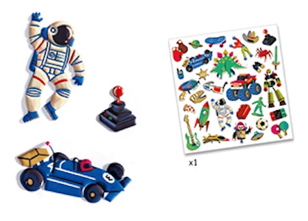 Djeco- Retro toys/ klistermärke