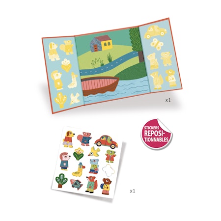 Djeco- Stickers - Animals/ klisterbok