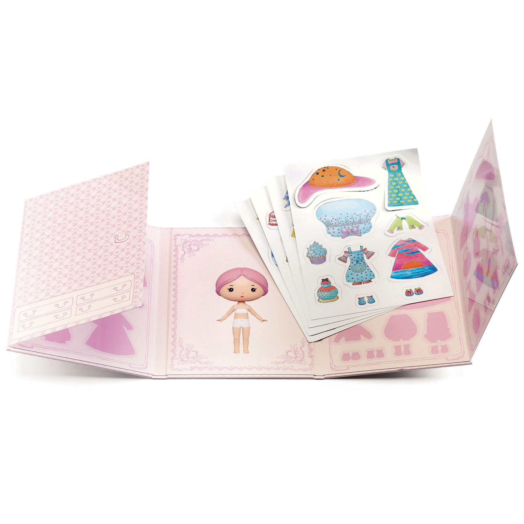 Djeco- Miss Lilypink - Stickers removable/ klisterbok