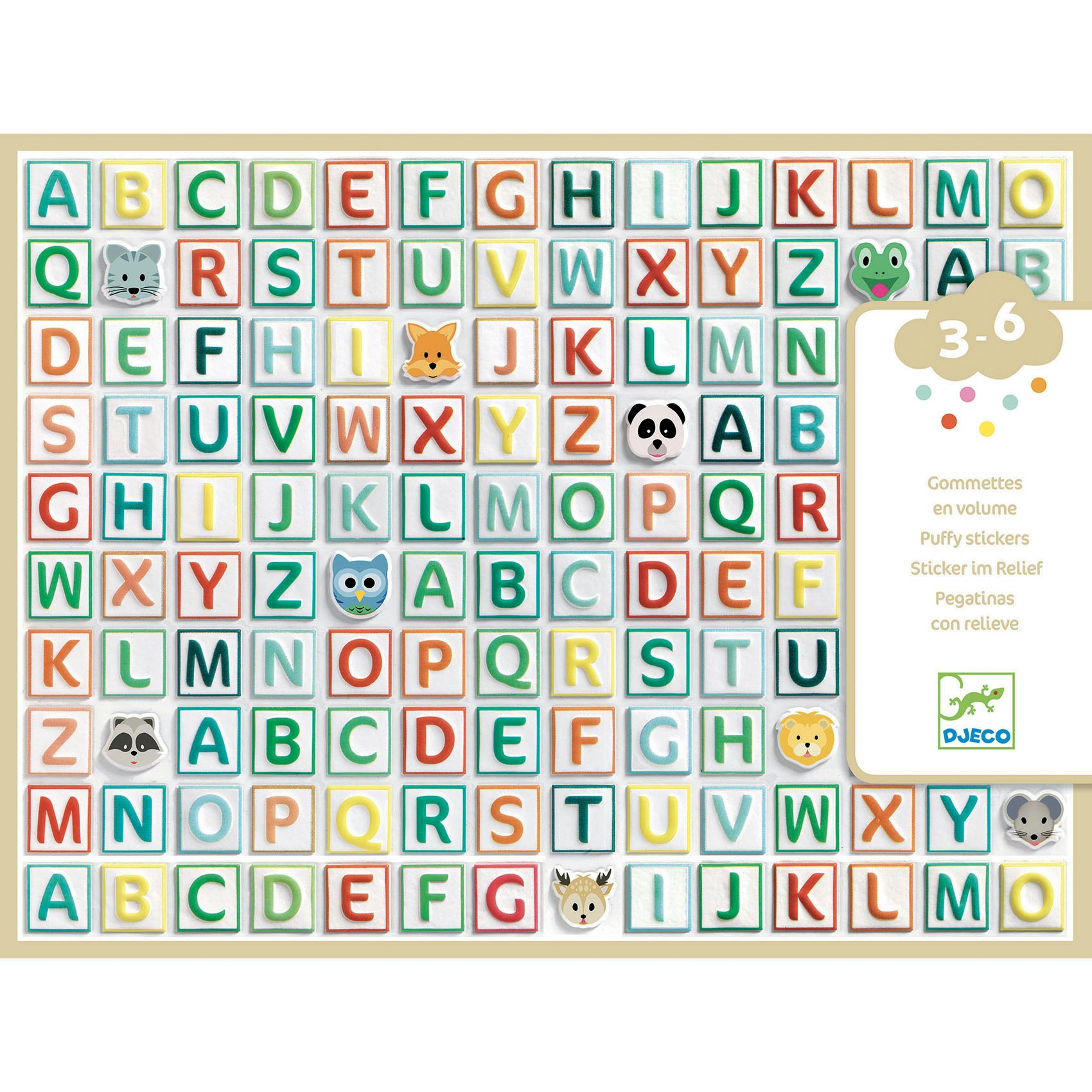 Djeco- Alphabet stickers/ klistermärke