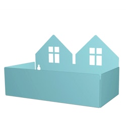 Roommate- Twin house box, pastel blue/ förvaring