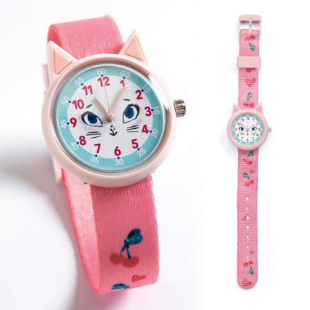 Djeco- Watch, Cat/ klockor