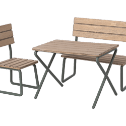 maileg- Garden set -Table w. chair and bench/ möbler