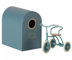 maileg- Abri à tricycle - Petrol blue/ tillbehör