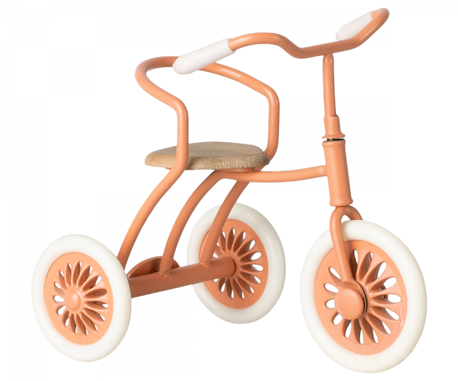 maileg- Abri à tricycle, Mouse - Coral/ tillbehör