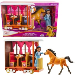 Mattel- Spirit Untamed Luckys Tågresa Hem/ docka