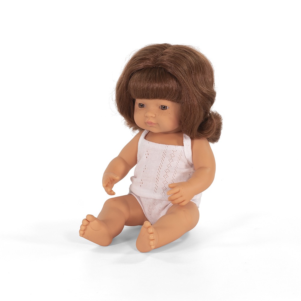 Miniland Docka flicka 38cm Lee ( Doll Redhead Girl )