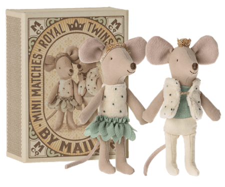 maileg- Royal twins mice, Little sister and brother inbox/ möss