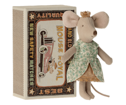 Maileg- Princess mouse, Little sister in matchbox/möss