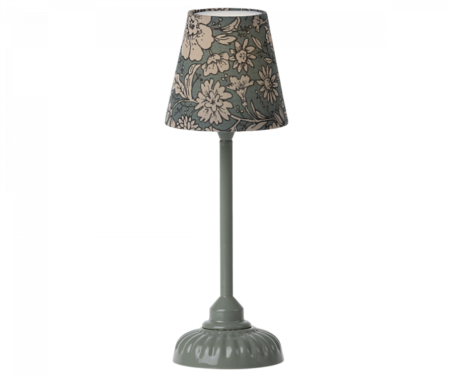 Maileg- Vintage floor lamp, Small - Dark mint/ tillbehör