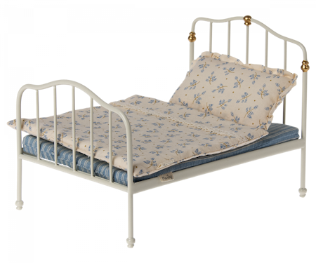 Maileg- Bed, Mouse - Off white/ tillbehör