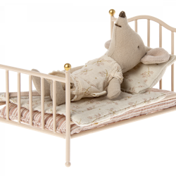 Maileg- Vintage bed, Mouse - Rose/tillbehör