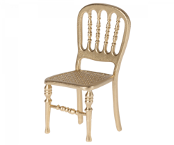 Maileg- Chair, Mouse - Gold/ tillbehör