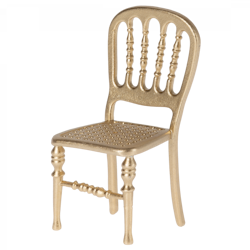 Maileg- Chair, Mouse - Gold/ tillbehör