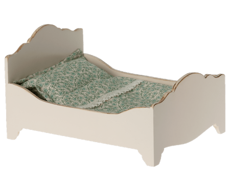 Maileg- Wooden bed, Mouse/ tillbehör