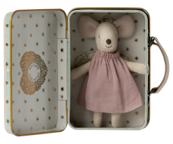 Maileg- Angel mouse in suitcase/ möss
