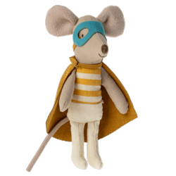 Maileg- Super hero mouse, Little brother in matchbox/ möss