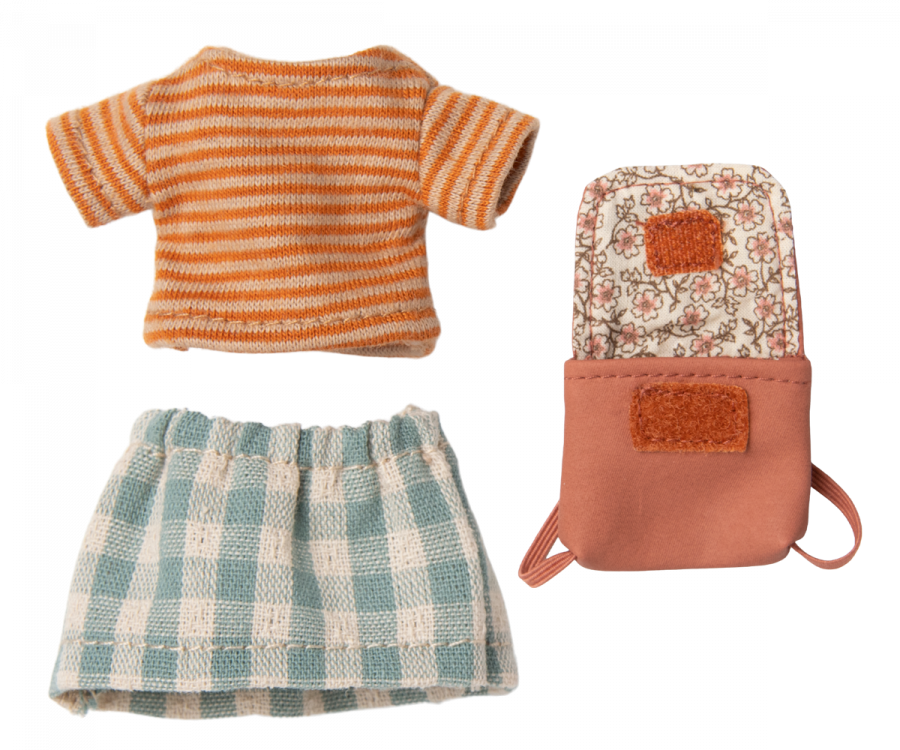 Maileg- Clothes and bag, Big sister mouse - Old rose/ tillbehör