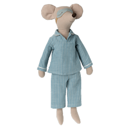 Maileg- Medium mouse, Pyjamas/ tillbehör