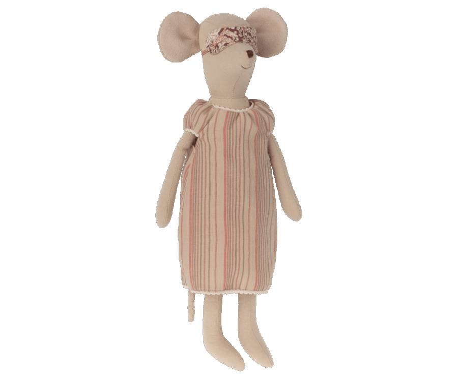 Maileg- Medium mouse, Nightgown/ möss