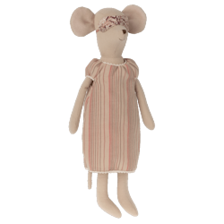 Maileg- Medium mouse, Nightgown/ möss