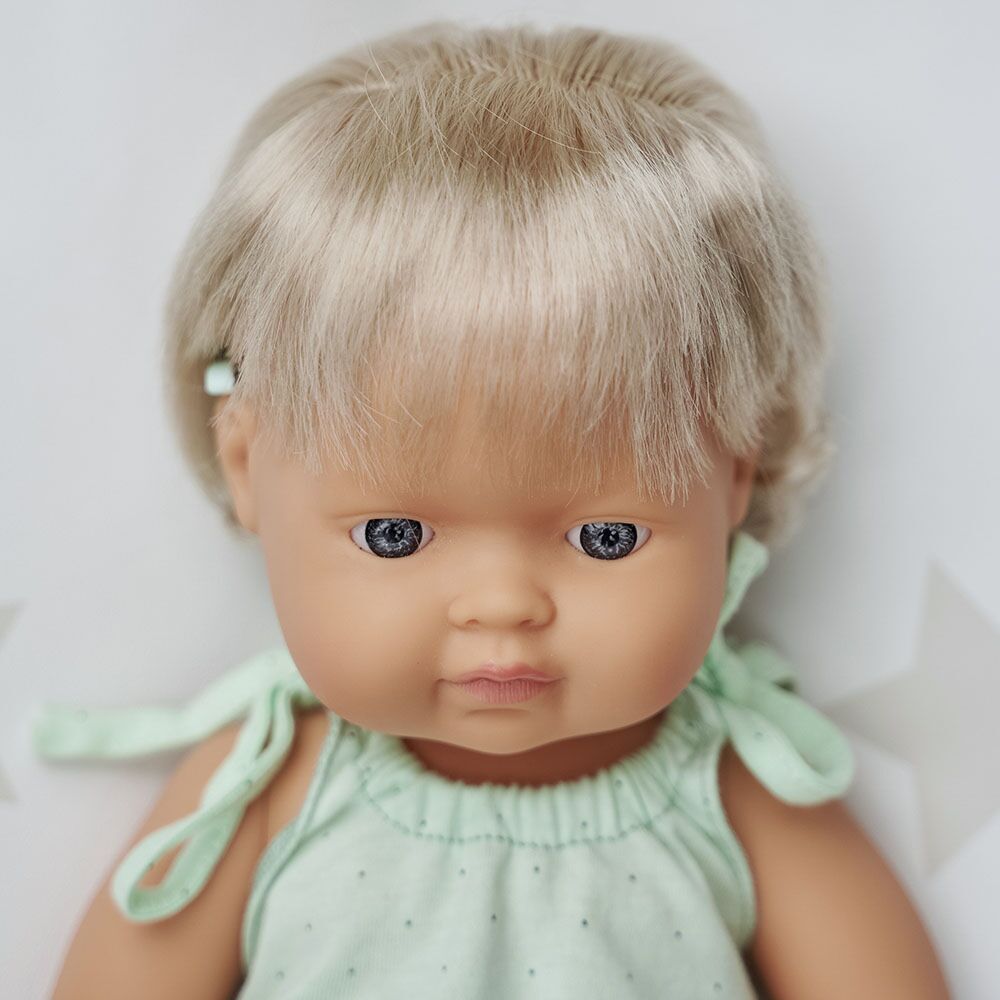 Miniland Docka flicka 38cm Unni ( caucasian girl with hearing aid