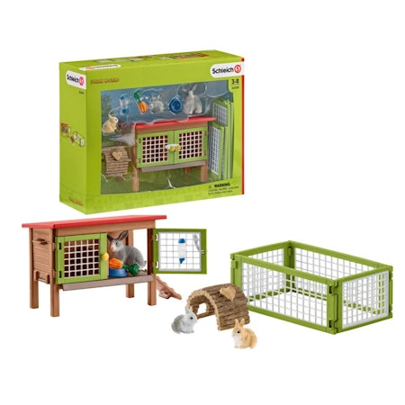 Schleich- Rabbit Hutch/djur
